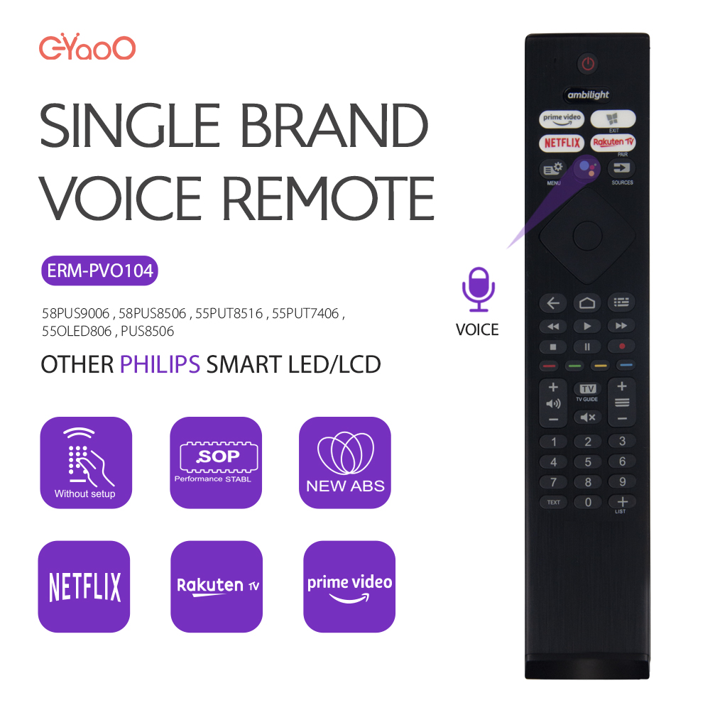 Home Cinema Philips - Télécommande TV vocale 58PUS8506/12 Android TV