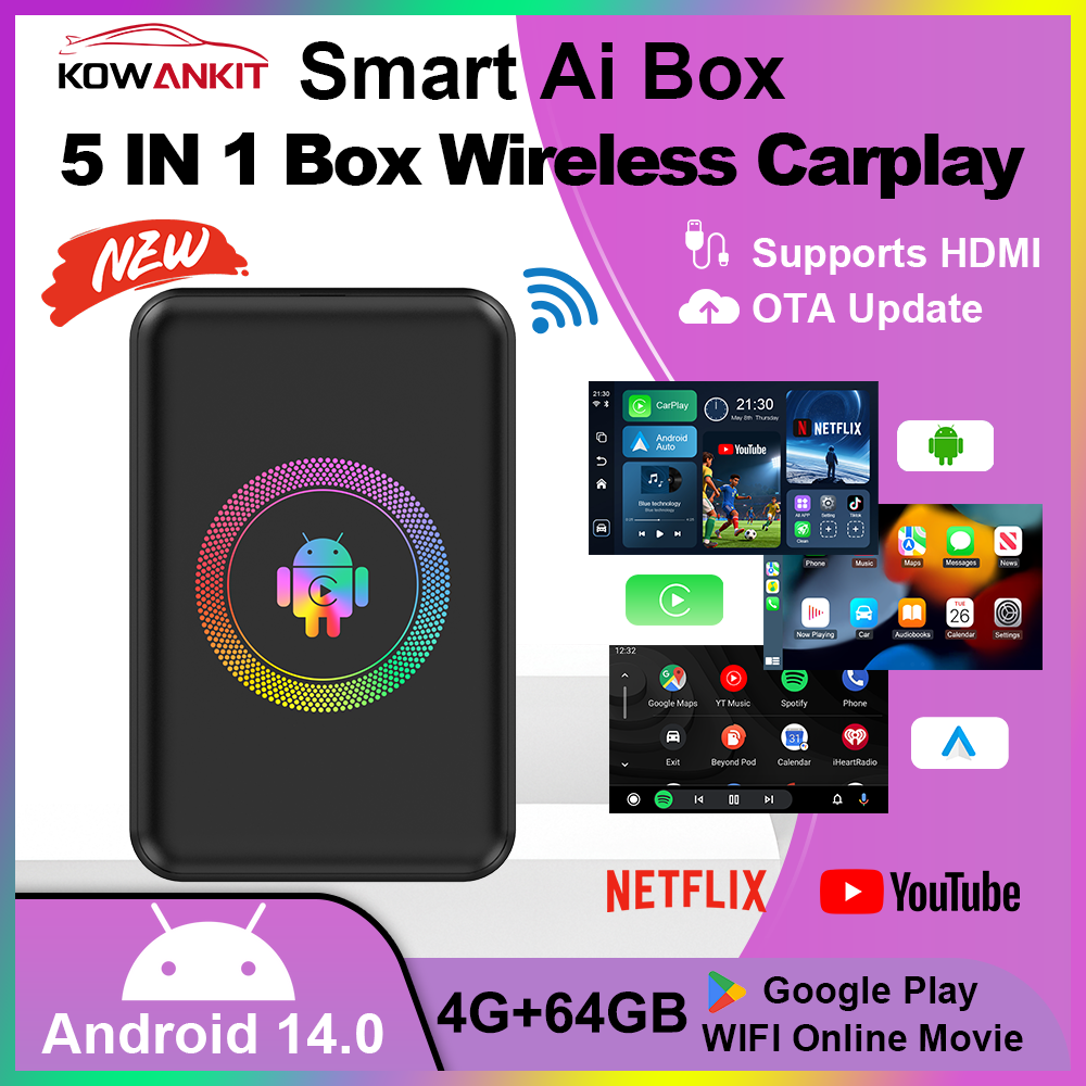 Home Cinema Youtube - Boîtier intelligent Android 14 Kowankit 4+64G