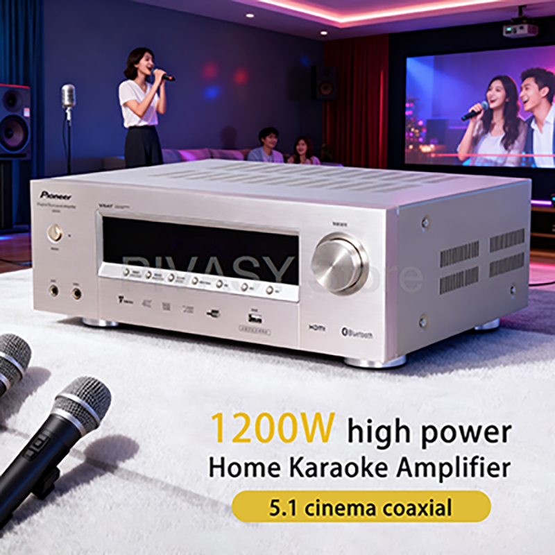 Home Cinema Installation - Amplificateur de son Bluetooth 1200W SNR85dB,