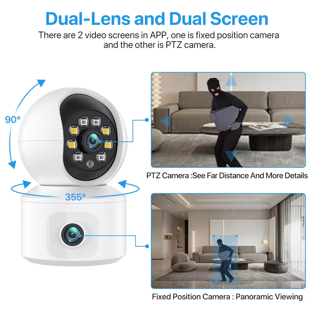 Caméra IP WiFi iCsee 6MP à dou - Home Cinema Sony avis et prix