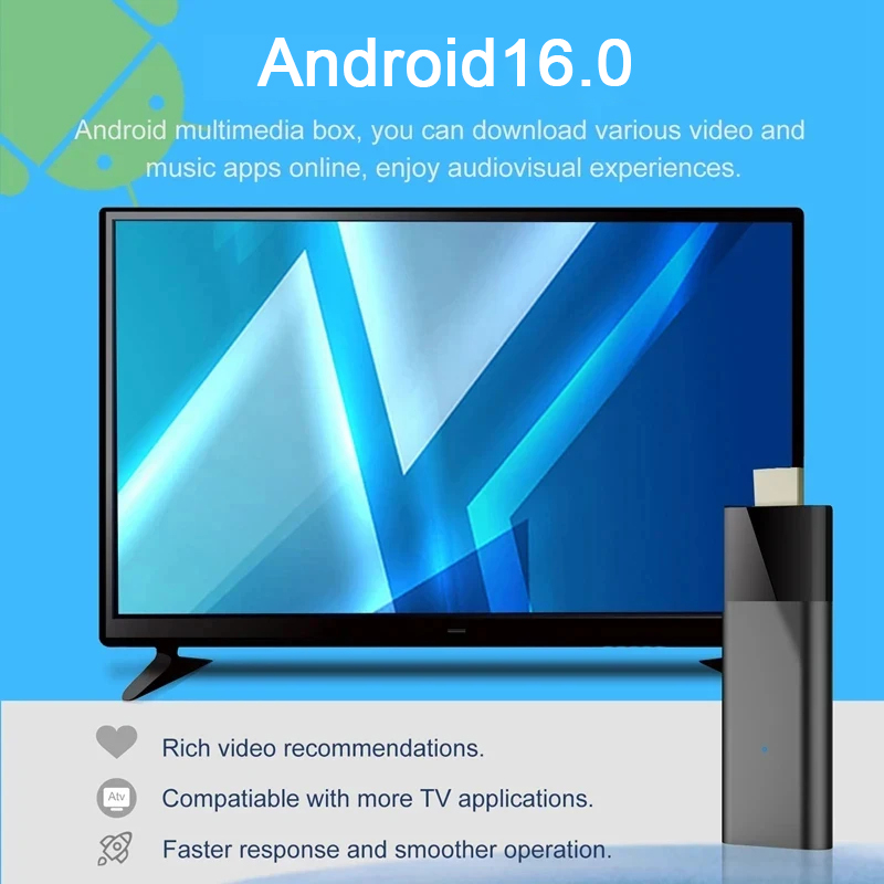 Clé TV intelligente Android 16 - Home Cinema Youtube avis et prix