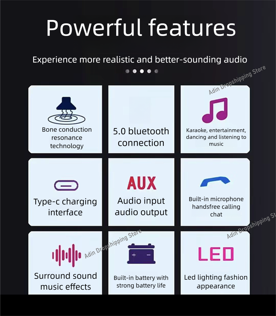 Adin 26w Vibration Bluetooth h - Soundbar Bluetooth Home avis et prix