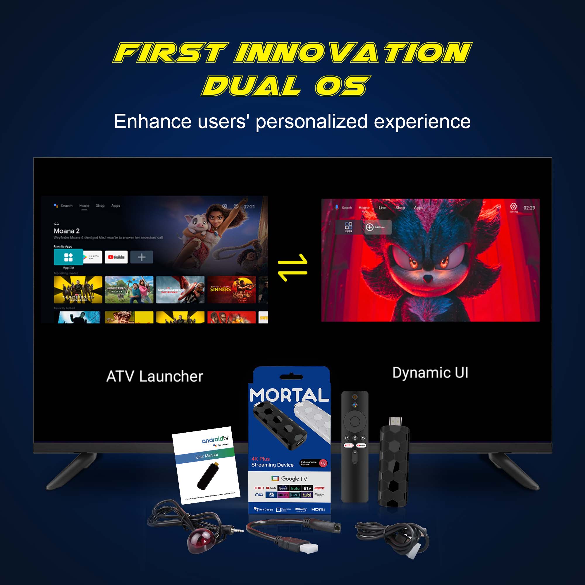 Clé TV Mortal R3+ Android 16 8 - Home Cinema Youtube avis et prix