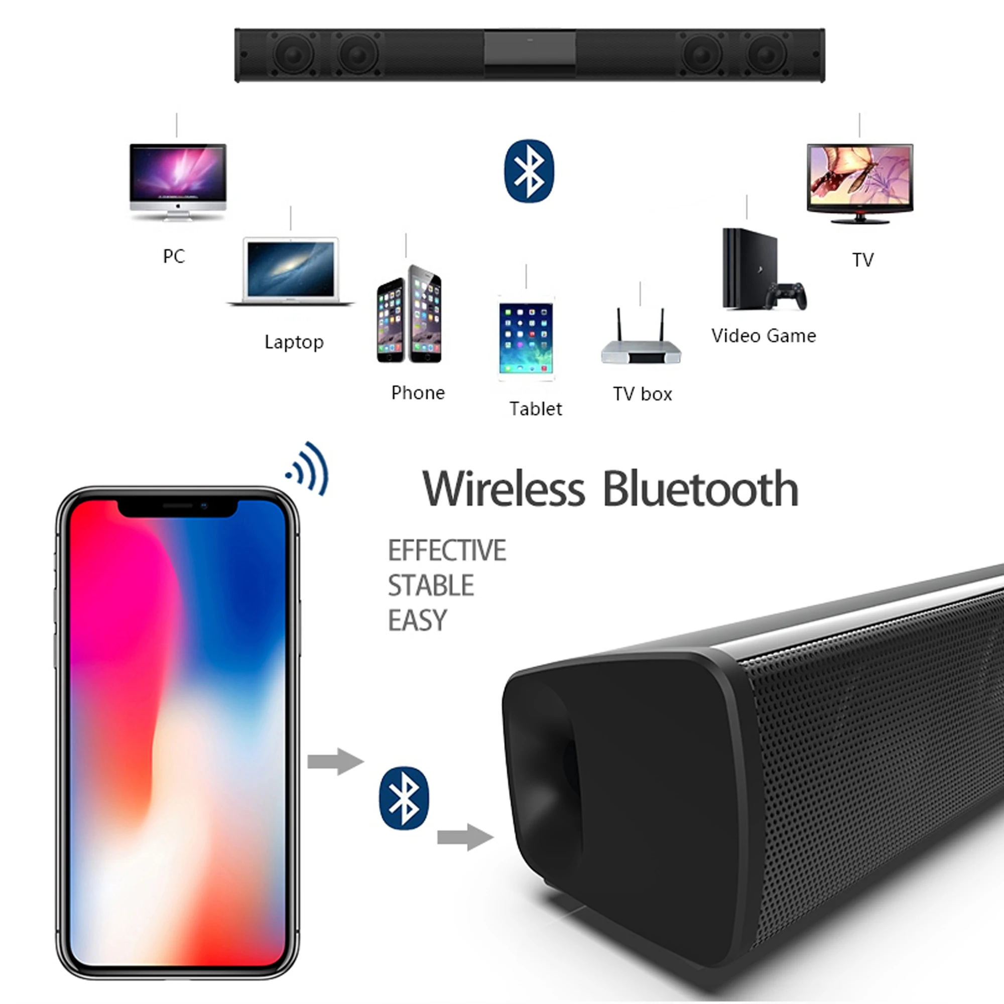 Barre de son haute puissance 4 - Soundbar Bluetooth Home avis et prix