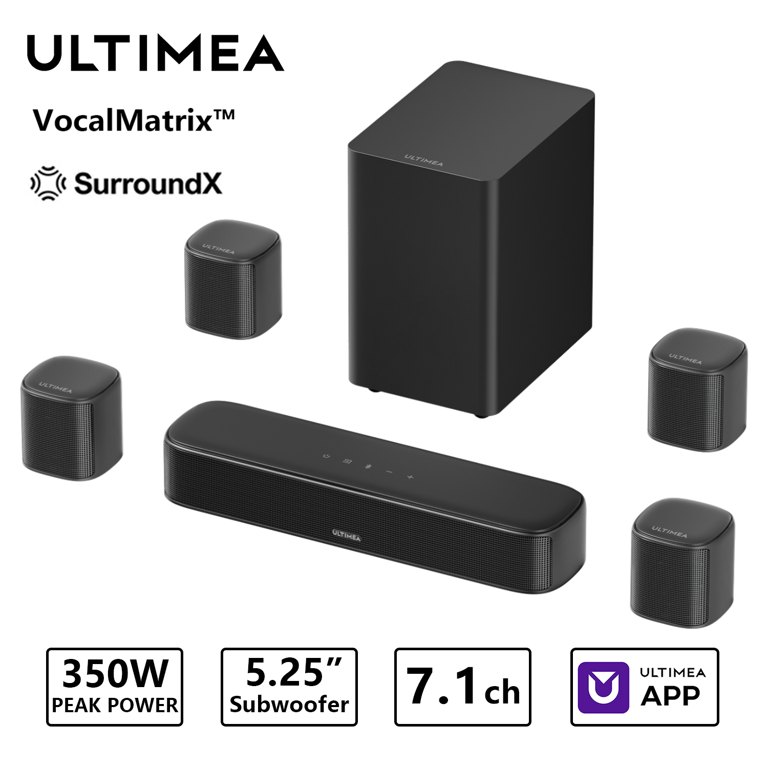 Barre de son ULTIMEA 350W 7.1  - Home Cinema Ultimea avis et prix